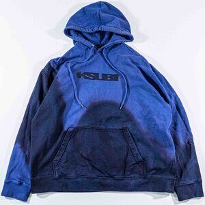 Ksubi Biggie Hoodie XL Extra Large Eterno Dye Washed Blue Oversized Boxy